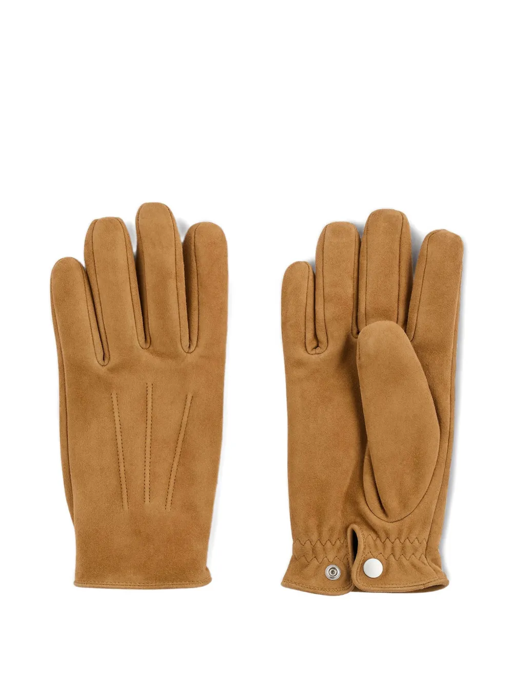 

Замшевые перчатки на кнопках Sandro, коричневый