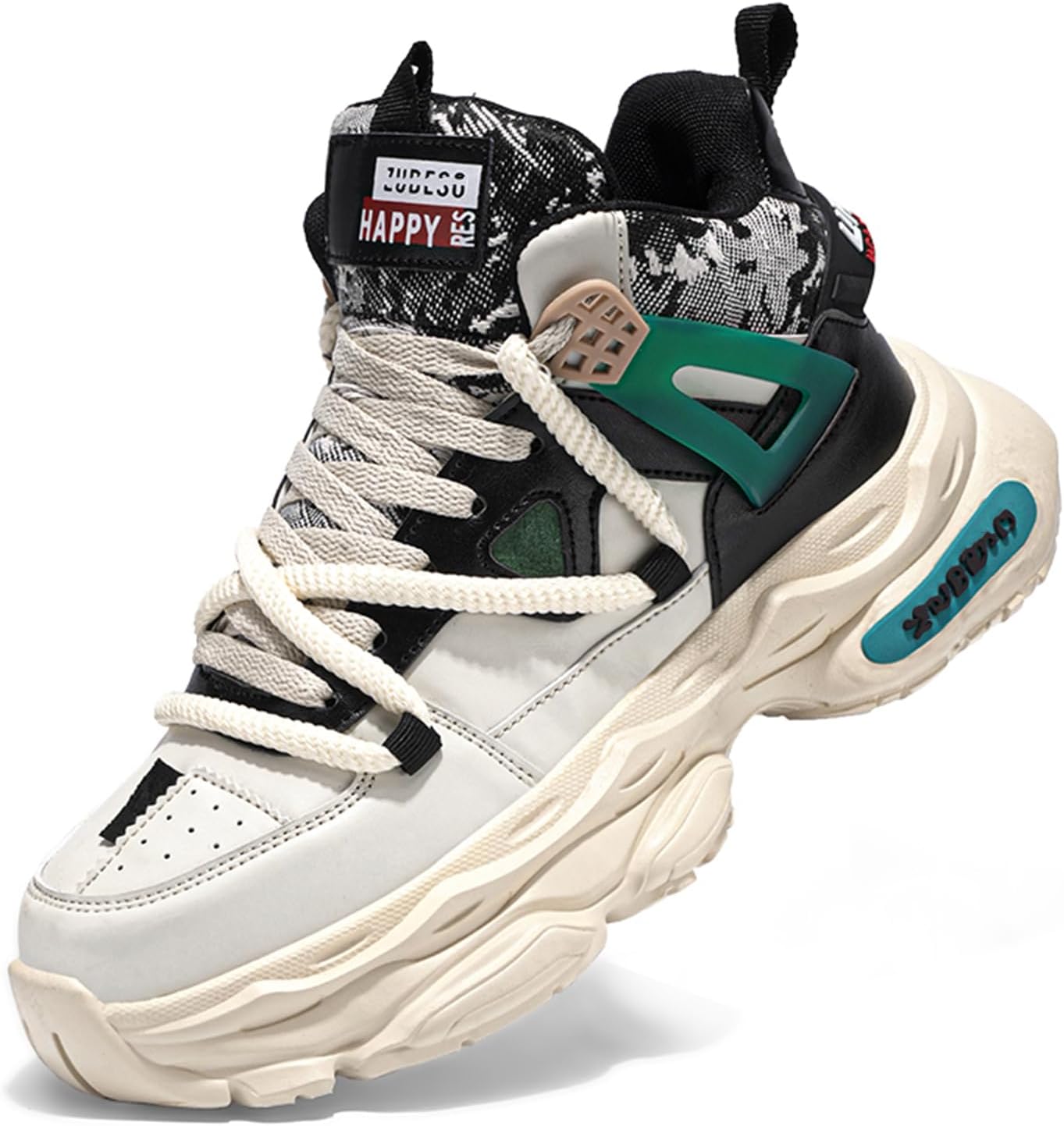 

Мужские высокие модные кроссовки с толстой подошвой, повседневные спортивные кеды для тенниса, бега и ходьбы Spwagym, зеленый