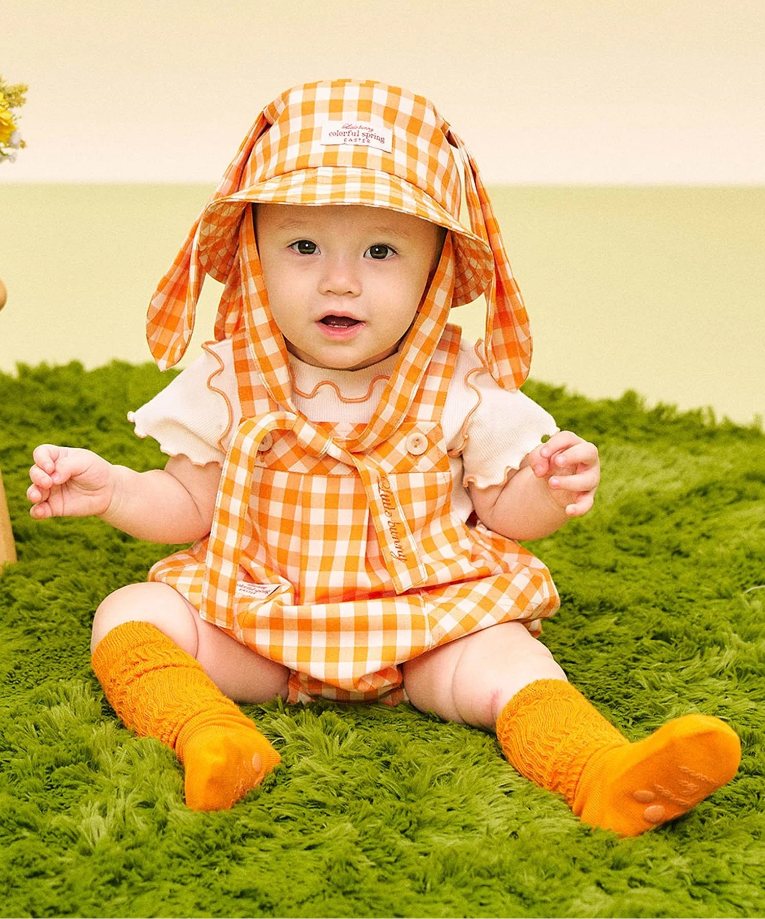 Детские носки для малышей apres les cours little bunny зелёные — фото 3