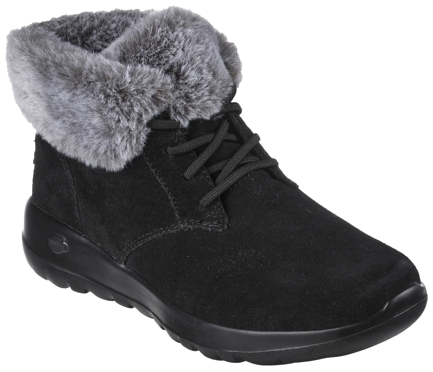 Зимние ботинки Skechers из кожи, серый