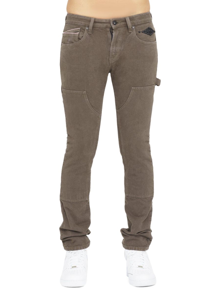 

Джинсы Rocker Slim Fit с заклепками Cult Of Individuality, цвет Army Green