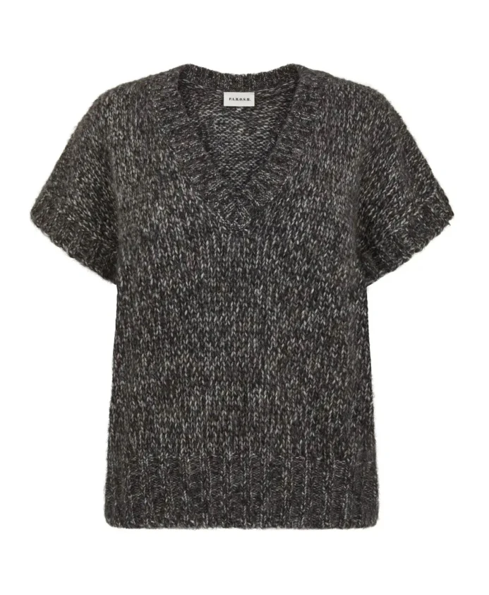 

Темно-Серый шерстяной вязаный свитер P.A.R.O.S.H., серый