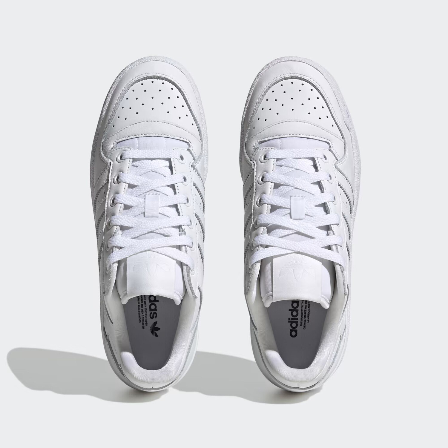 Forum Кроссовки с яркими полосками Adidas, цвет Cloud White/Cloud White/Core Black — фото 3