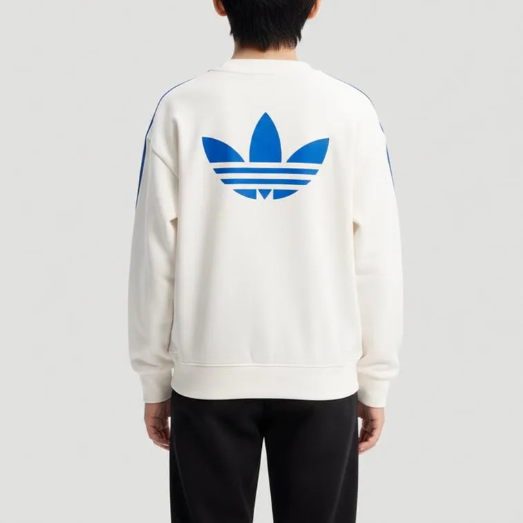 Толстовка JK LS CREW детская Adidas Originals, экрю — фото 3