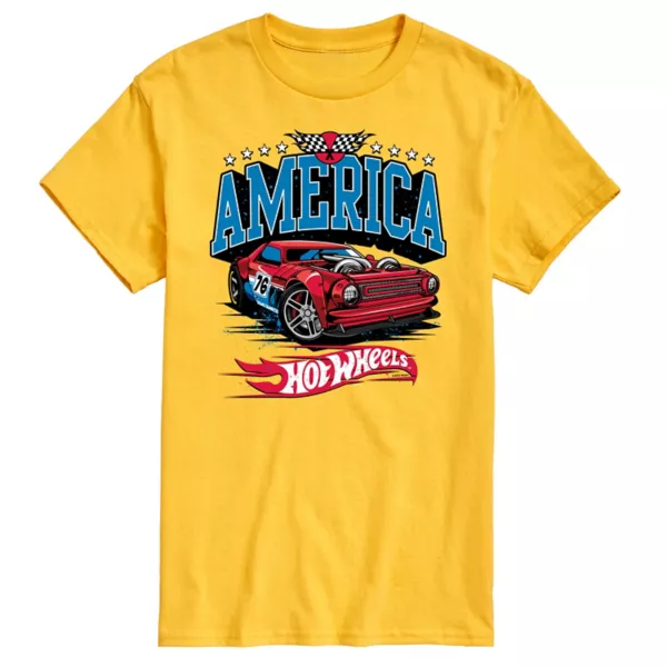 

Мужская футболка с принтом America 76 Hot Wheels, желтый