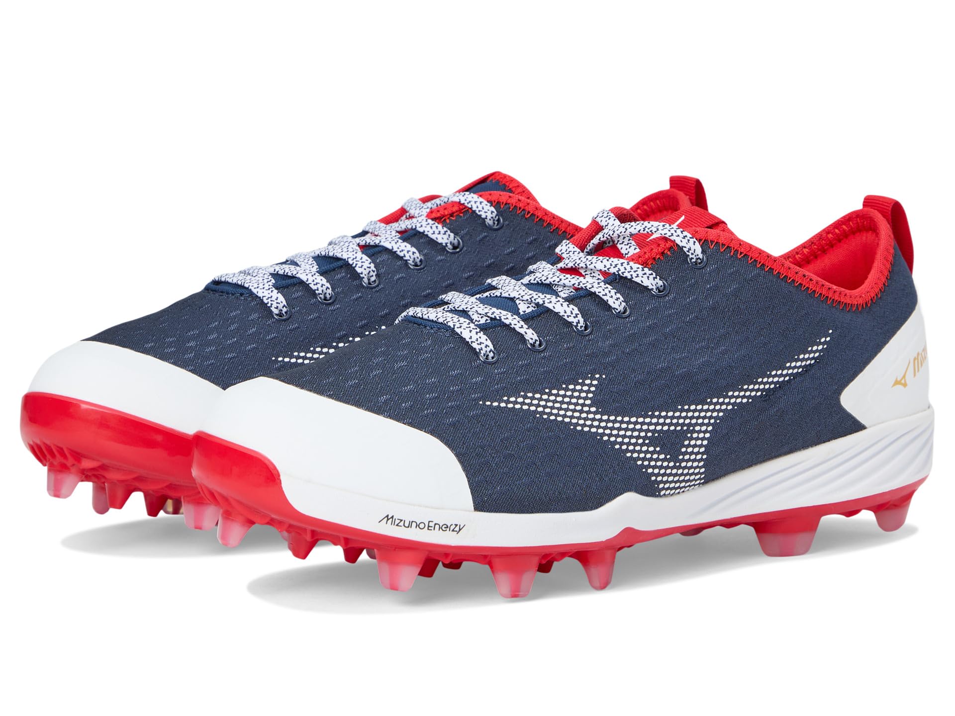 

Кроссовки Mizuno Dominant 4 TPU Baseball Cleats, цвет Navy/Red
