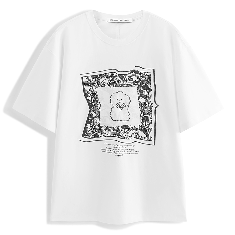 

Футболка мужская с коротким рукавом Casual Loose Fit PEACEBIRD MEN, bright белый 1