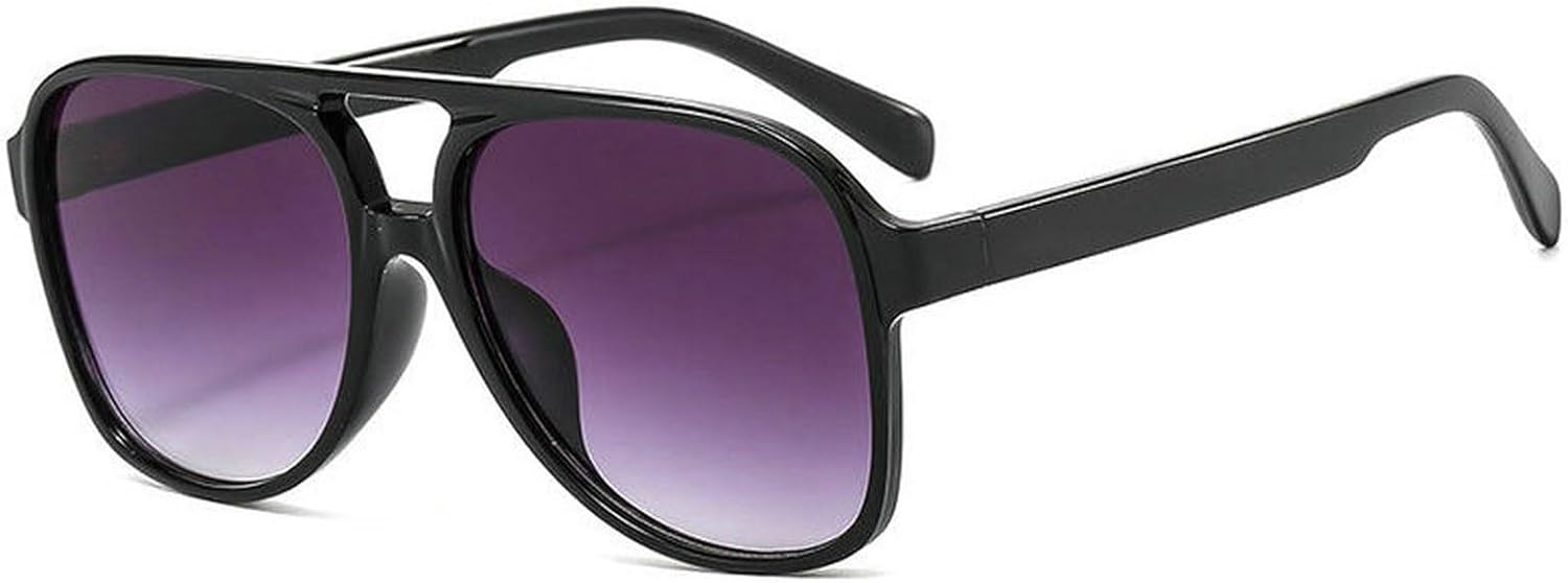 

Солнцезащитные очки COTIA квадратной формы для женщин и мужчин, винтажные, с двойной перемычкой, в стиле «пилот», классические, для активного отдыха и повседневной носки, Black Grey