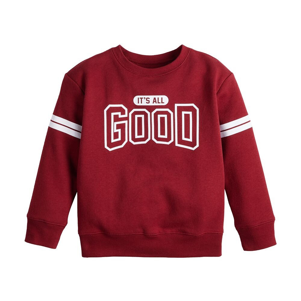 

Флисовый свитер с круглым вырезом Jumping Beans для мальчиков 4–12 лет, цвет All Good Varsity