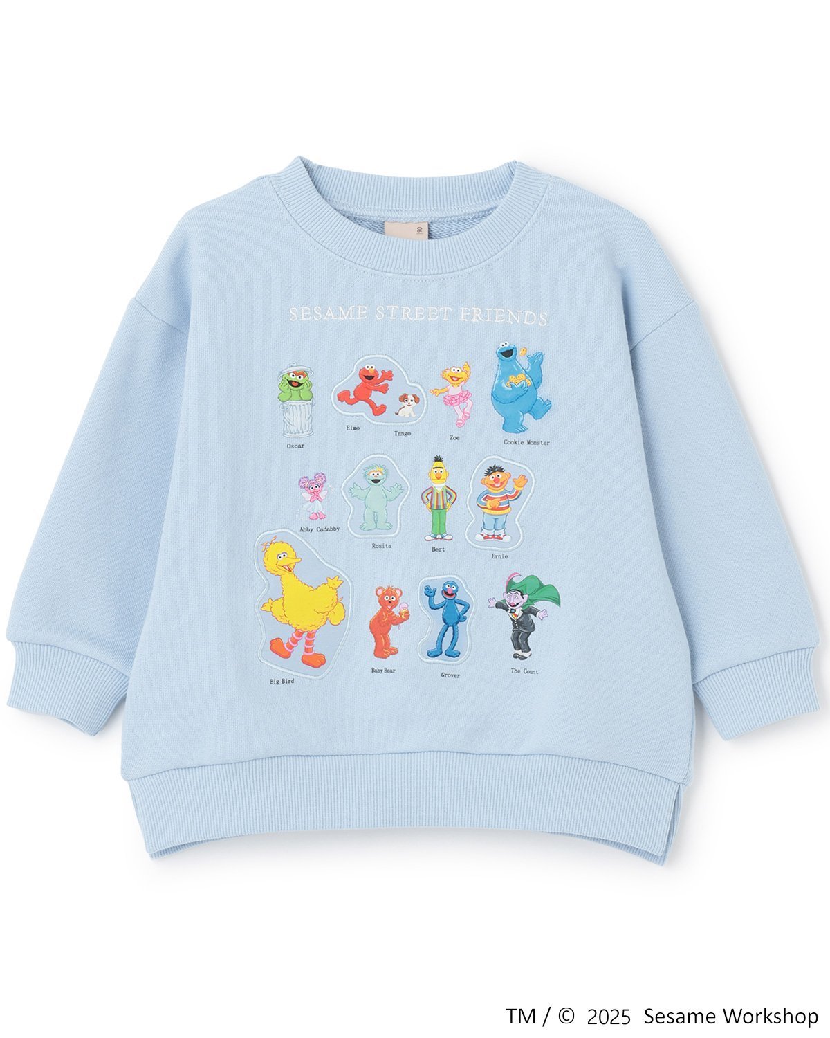 Свитшот Тренер с множеством персонажей Petit Main, Light Blue