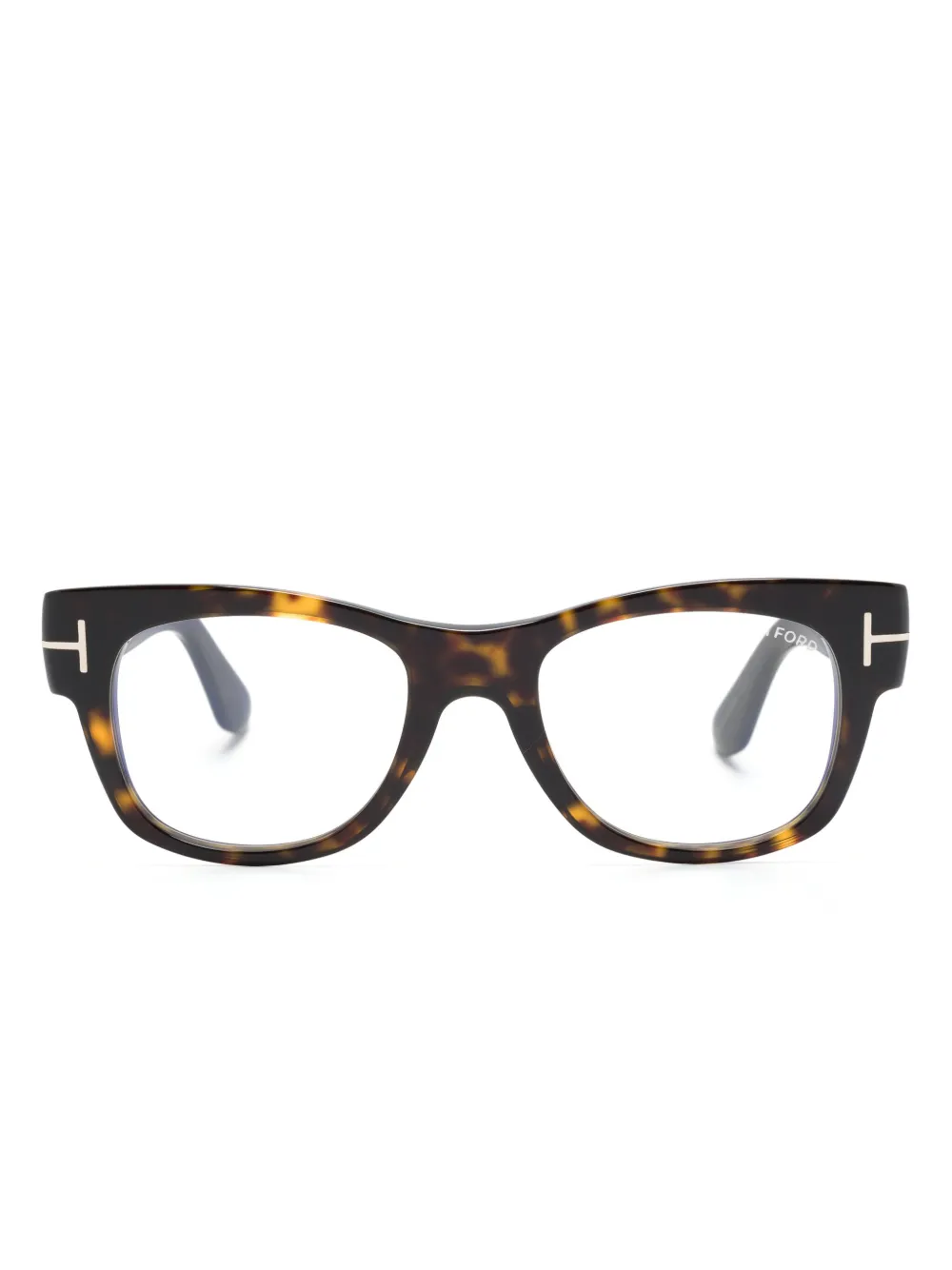

Очки в квадратной оправе черепаховой расцветки TOM FORD Eyewear, коричневый