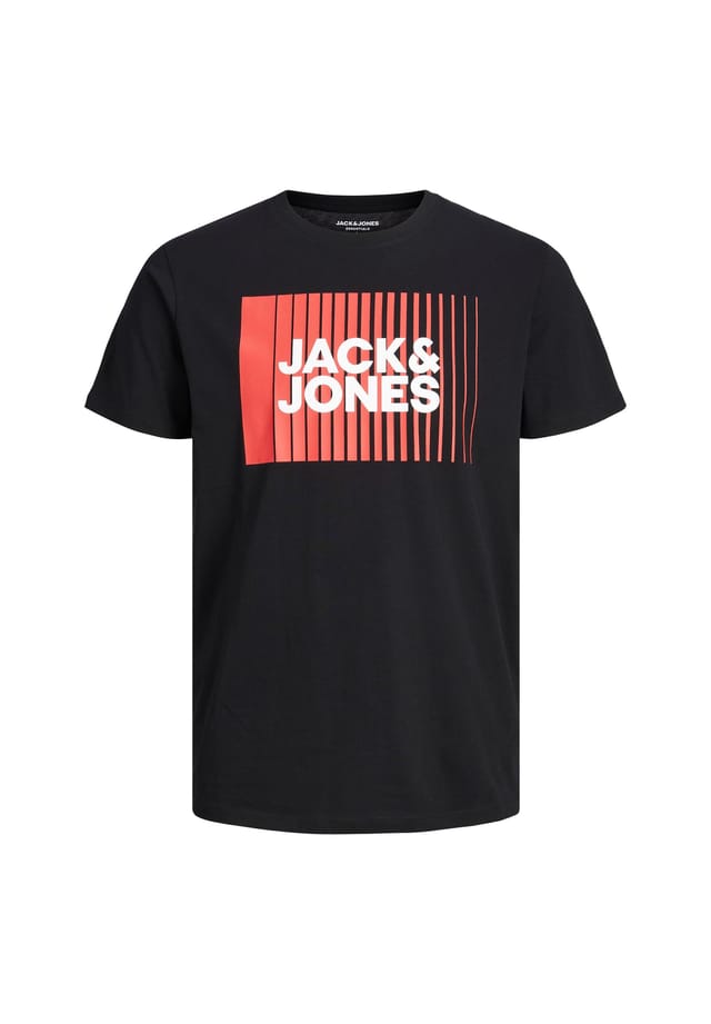 

Футболка corp с короткими рукавами круглым вырезом и этикеткой. Jack & Jones, черный