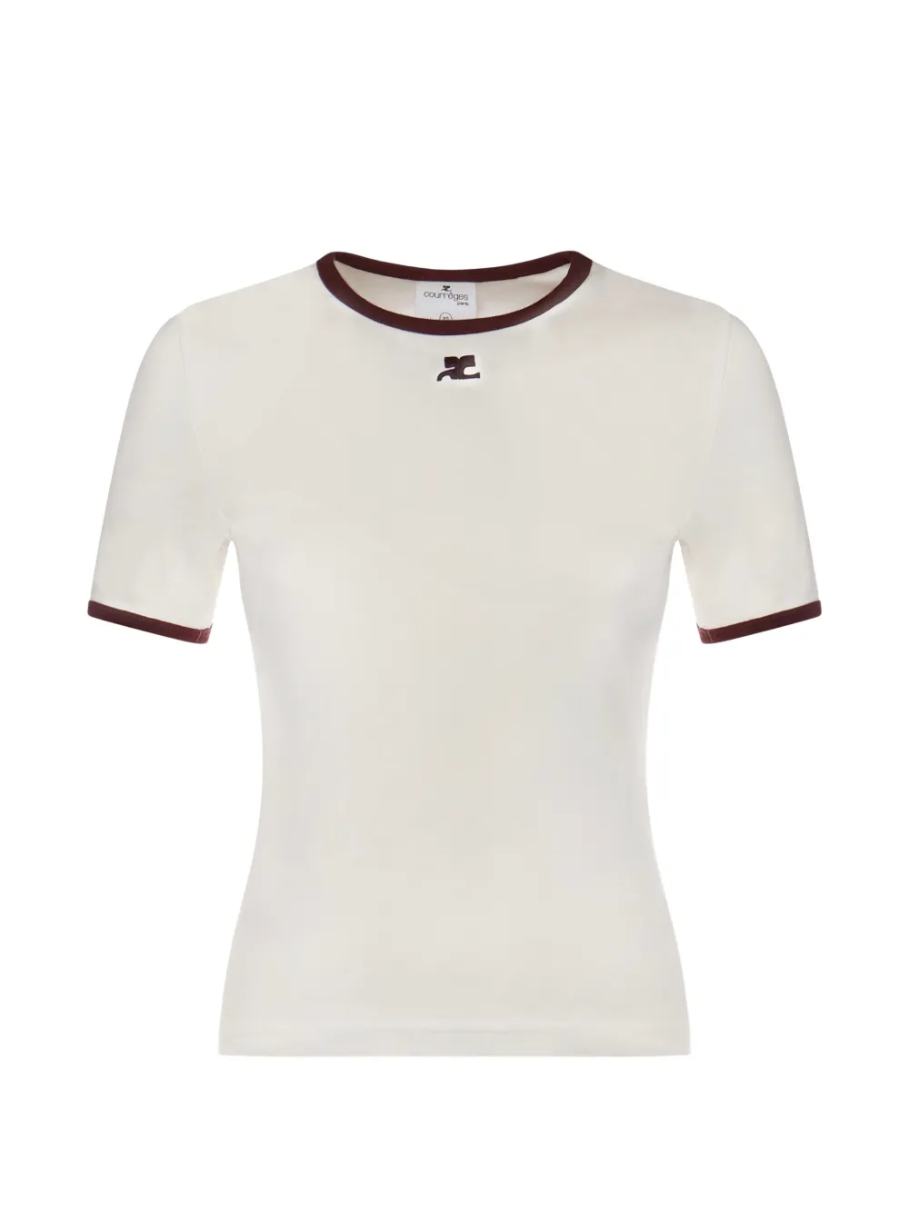 

Футболка с отделкой логотипом Courreges, белый