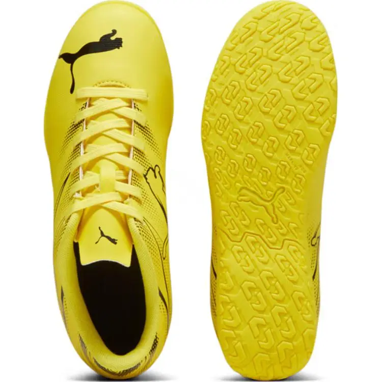 Attacanto Низкие Детские Футбольные Ботинки Желтый Дети PUMA — фото 3