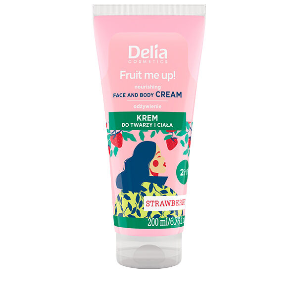 

Питательный крем для лица и тела клубника, 200 мл Delia Fruit me up!