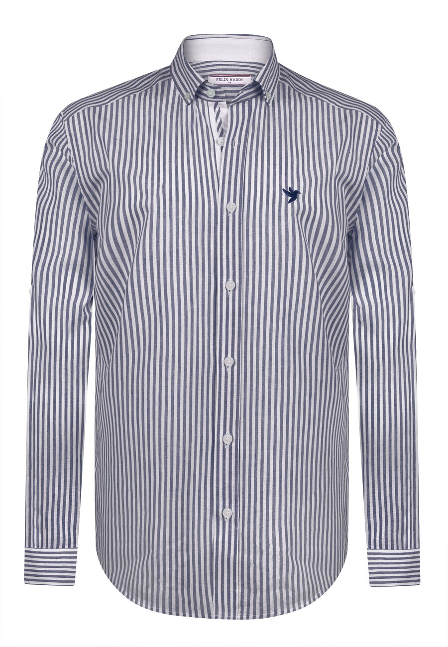 

Рубашка на пуговицах классического кроя Felix Hardy, темно-синий