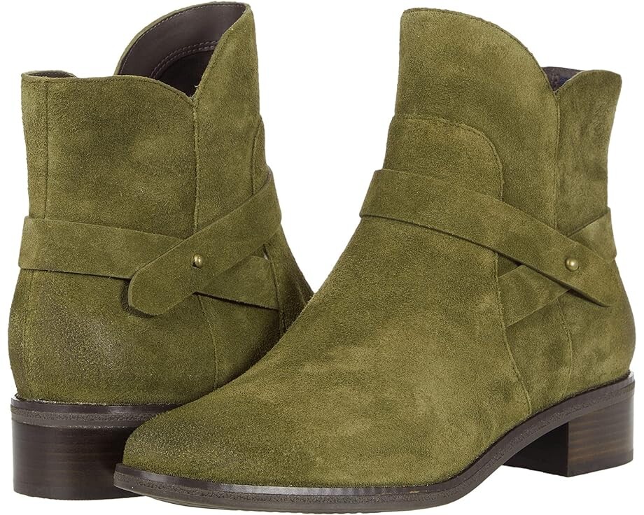 

Ботинки Cole Haan Wylie Water Resistant Bootie 45 mm, цвет Water Resistant Dark Olive Suede/Dark Brown