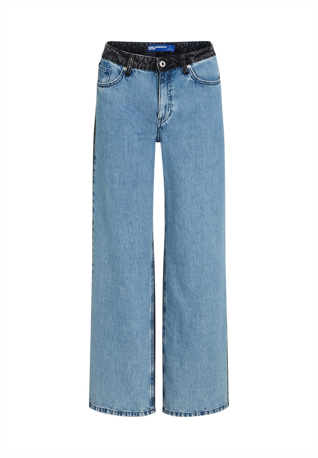 

Расклешенные джинсы MID-RISE RELAXED BLOCKED Karl Lagerfeld Jeans, светло-голубой деним