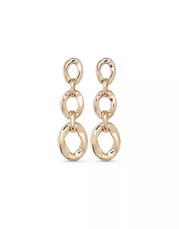 

Серьга из металлического сплава с покрытием из 18-каратного золота и серебра с 3 звеньями Unode50, gold