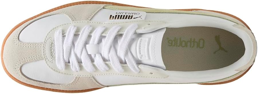 Мужские кроссовки PUMA Palermo из кожи с шнуровкой, повседневные - белые — фото 4