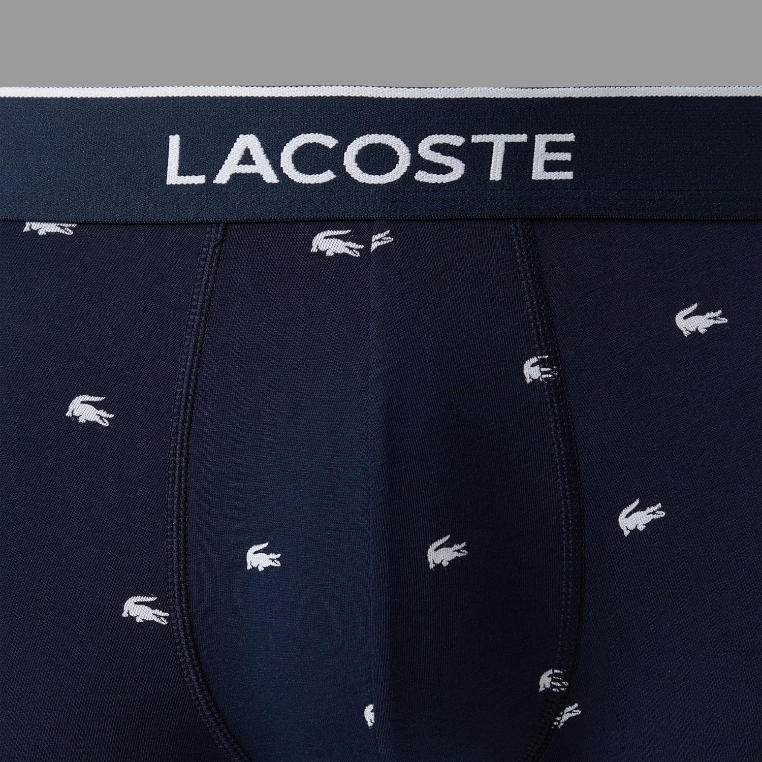 Трусы Lacoste, мужские боксеры, с принтом крокодила, синий/синий/красный — фото 2