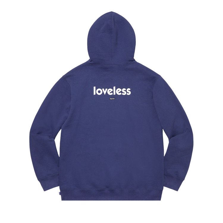 Толстовка Supreme x My Bloody Valentine Hooded Sweatshirt 'Washed Navy', синий — фото 2
