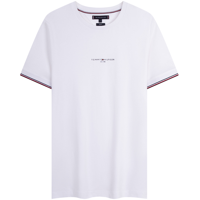 

Футболка с полосками на манжетах Tommy Hilfiger, белый ybr