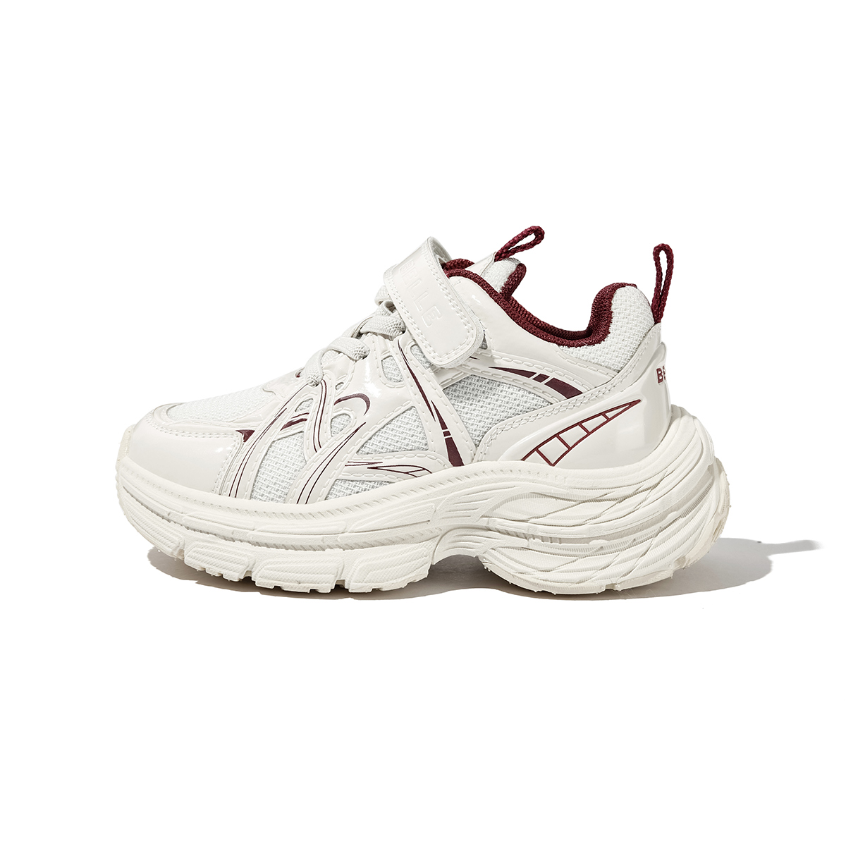 

Скользоустойчивые противоударные износостойкие дышащие легкие амортизирующие детские повседневные кроссовки Kids' BELLE, серый/серебряный