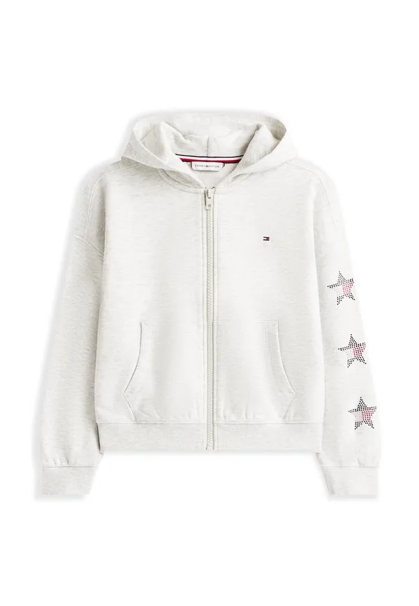 Толстовка на молнии с логотипом в виде звезды, украшенной стразами Tommy Hilfiger, Light Grey Heather — фото 4