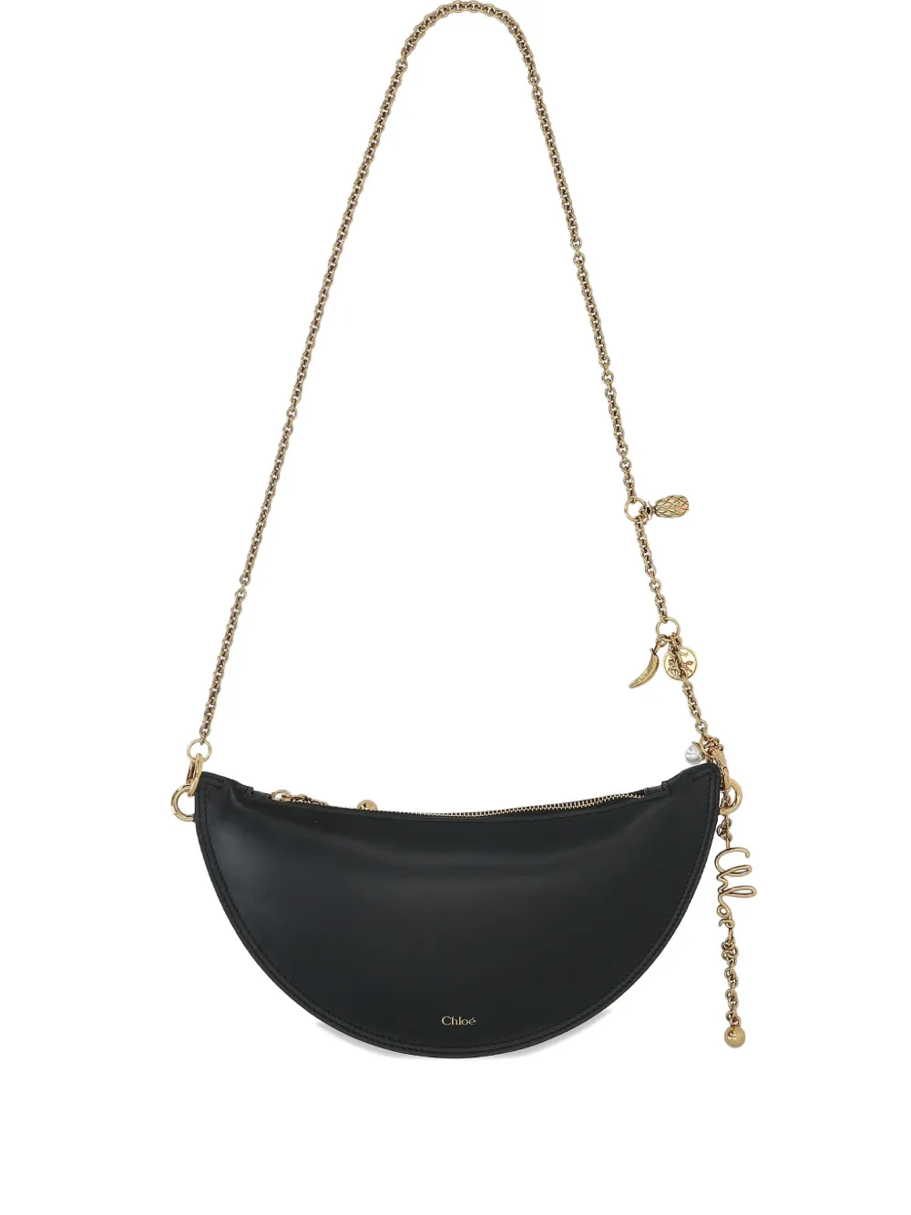 

Плечевая сумка полумесяцем на цепочке CHLOÉ, черный