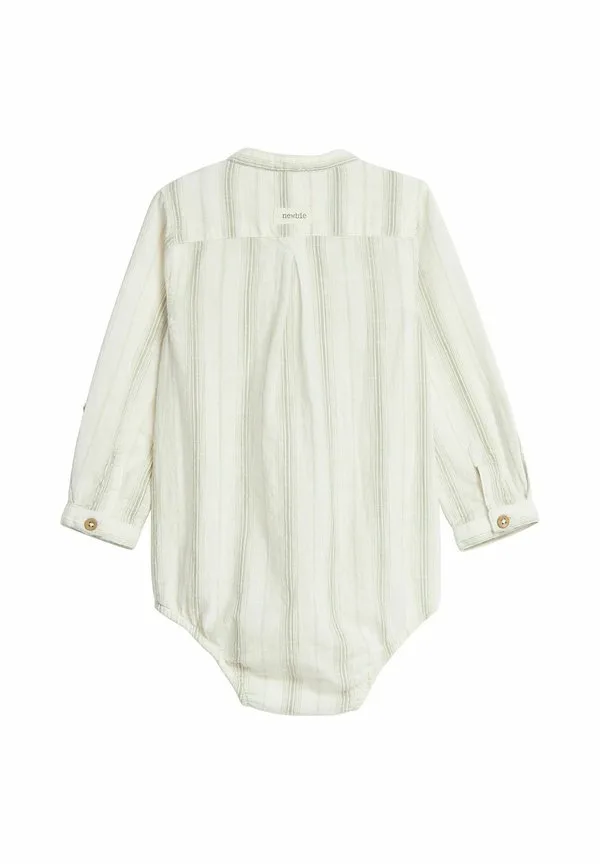 Полосатая рубашка с длинными рукавами, боди Newbie, Dark Green — фото 2