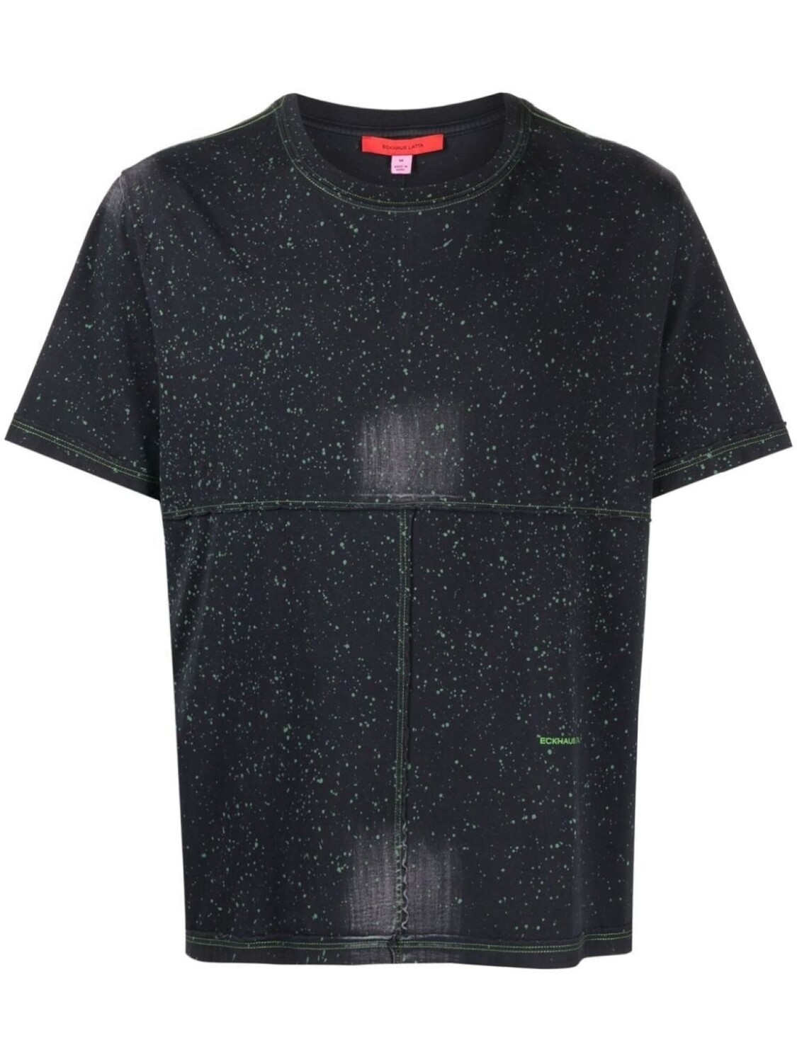 

Eckhaus Latta paint-splatter cotton T-shirt, синий