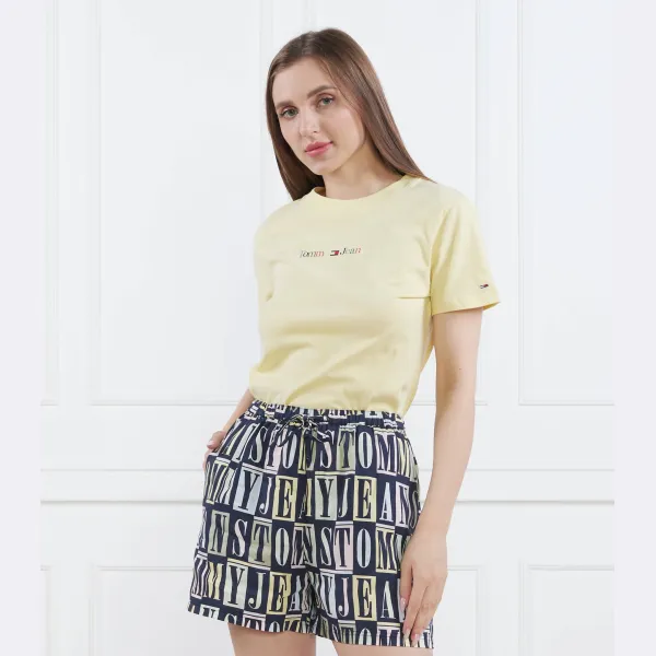 Футболка Tjw reg Color Serif Linear SS обычного кроя Tommy Hilfiger, желтый — фото 2