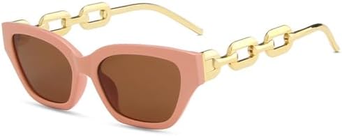 

Популярные модные солнцезащитные очки «кошачий глаз» для женщин, ретро-очки с цепочками для мужчин, панк-очки, солнцезащитные очки UV400, трендовые солнцезащитные очки MTZJH, Pink Tea