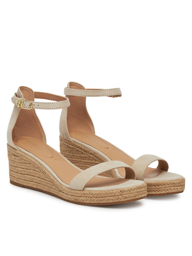 Эспадрильи Suede Ankle Mid Wedge Espadrille Fw0Fw08479 Tommy Hilfiger, бежевый — фото 2