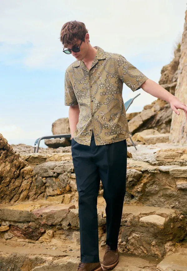 Брюки Next Regular fit tapered fit smart with elasticated back, темно-синие — фото 2