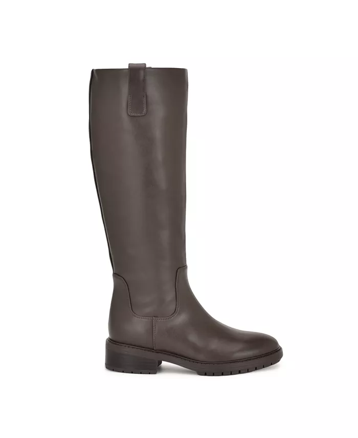 Женские сапоги для верховой езды Leigha на высоком квадратном каблуке Nine West, коричневый — фото 2