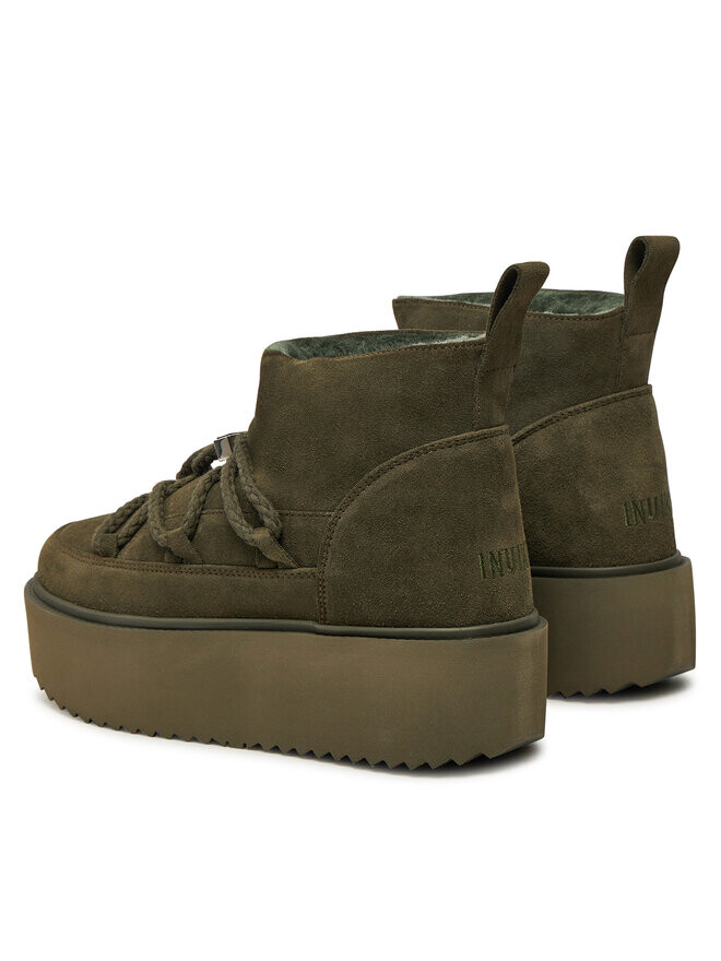 Зимние ботинки женские Inuikii Botas de nieve на платформе, хаки — фото 3