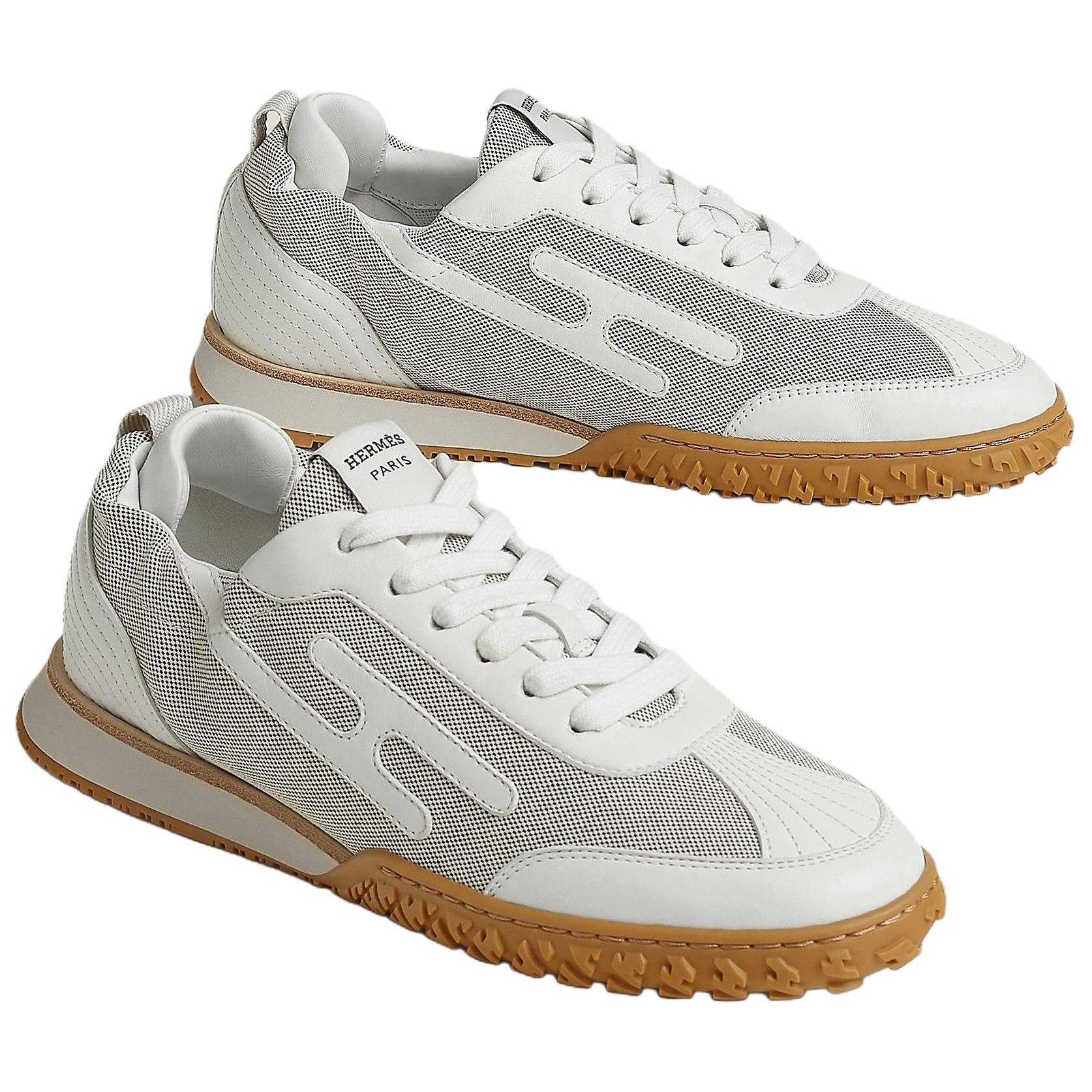 Женские ковровые кеды Jet Low top Casual HERMES, белый — фото 4