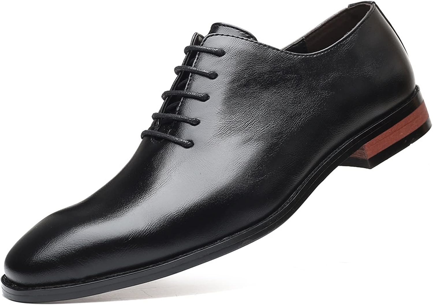 

Мужские оксфорды со шнуровкой, черные с круглыми носками, полированная искусственная кожа, низкие, стойкие к скольжению, для свадьбы Xjsdjhount