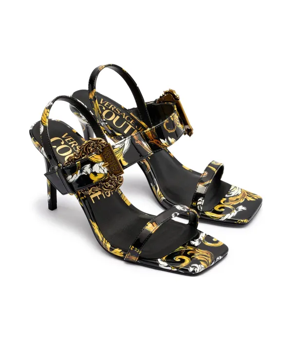 Босоножки на шпильке с подошвой Emily, дис. s71 Versace Jeans Couture, черный — фото 3