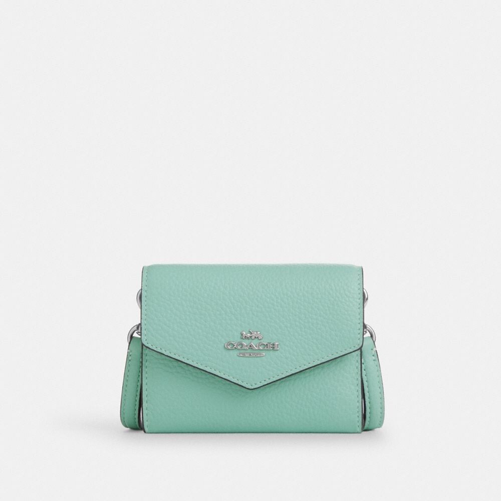 

Картхолдер COACH Mini Envelope Wallet With Strap, цвет Sv/Faded Blue