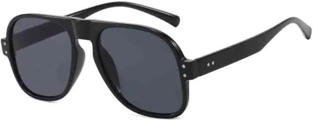 

Солнцезащитные очки с защитой UV400 | Большая оправа с заклепками и цветными линзами | Для женщин и мужчин | Для занятий спортом на открытом воздухе и вождения DSVIGF, Black Gray