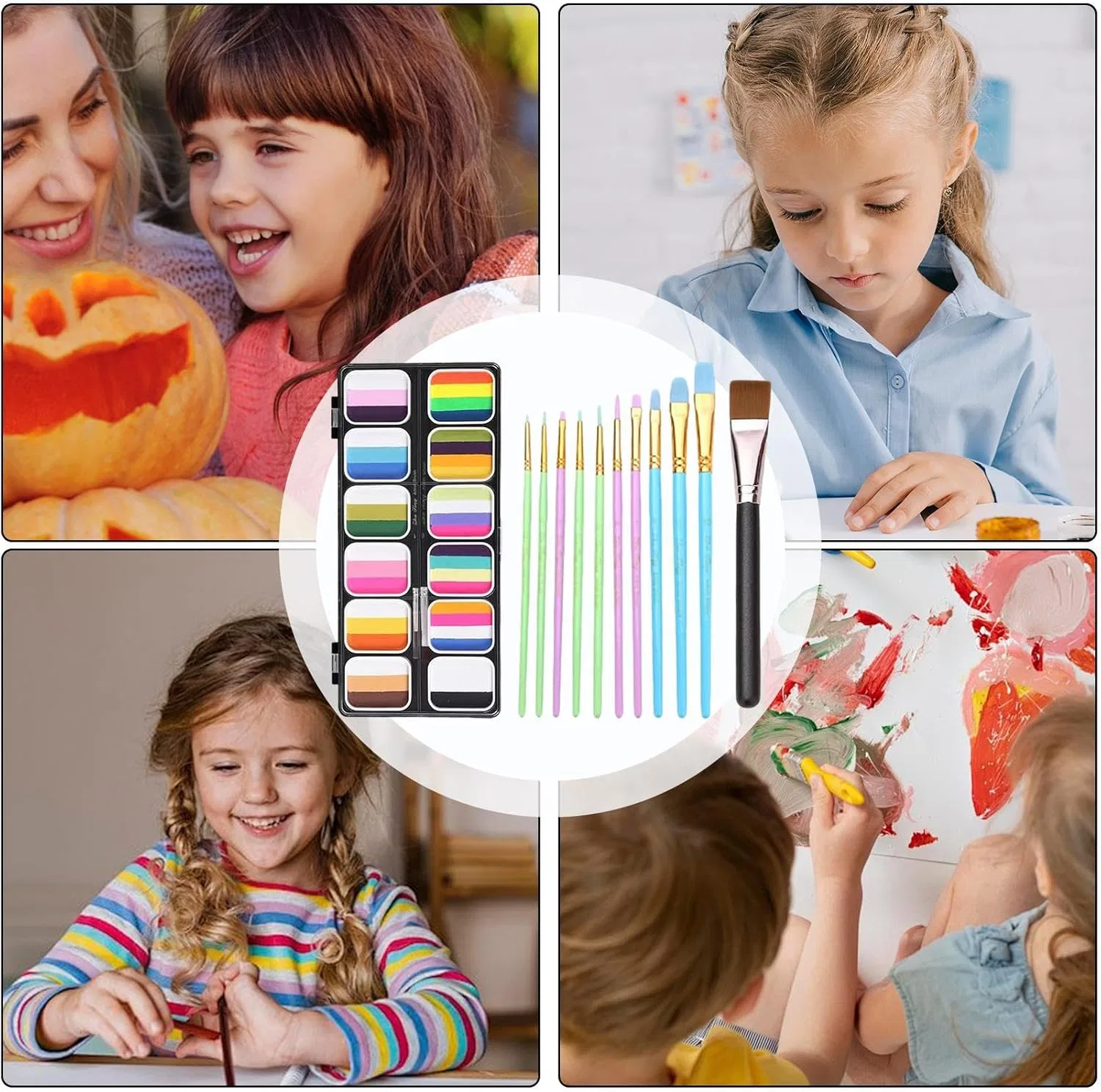 Палитра для лица и тела Rainbow Palette, 12 цветов, 0.35 кг — фото 4