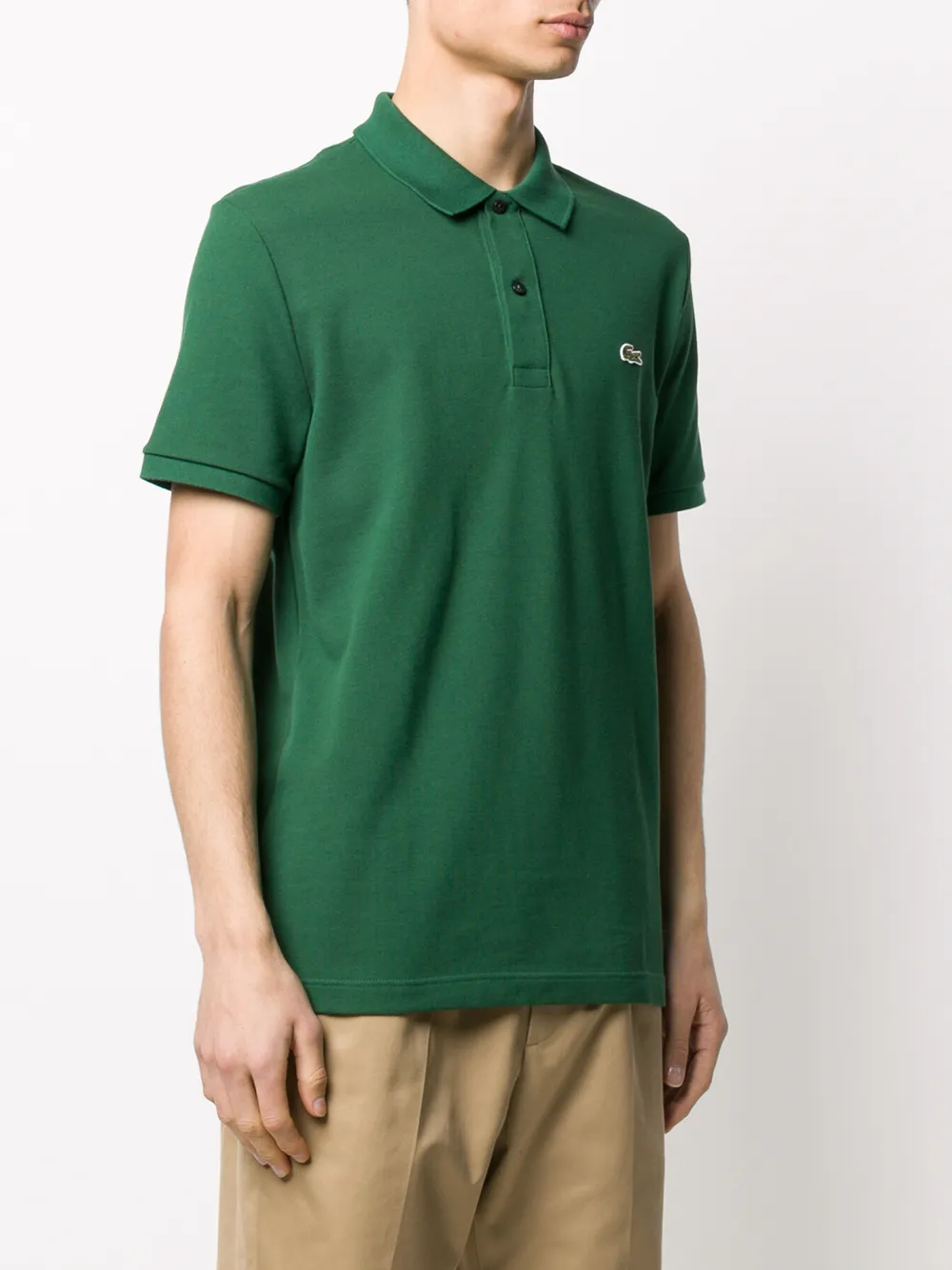 Рубашка-поло с вышитым логотипом Lacoste, зеленый — фото 3