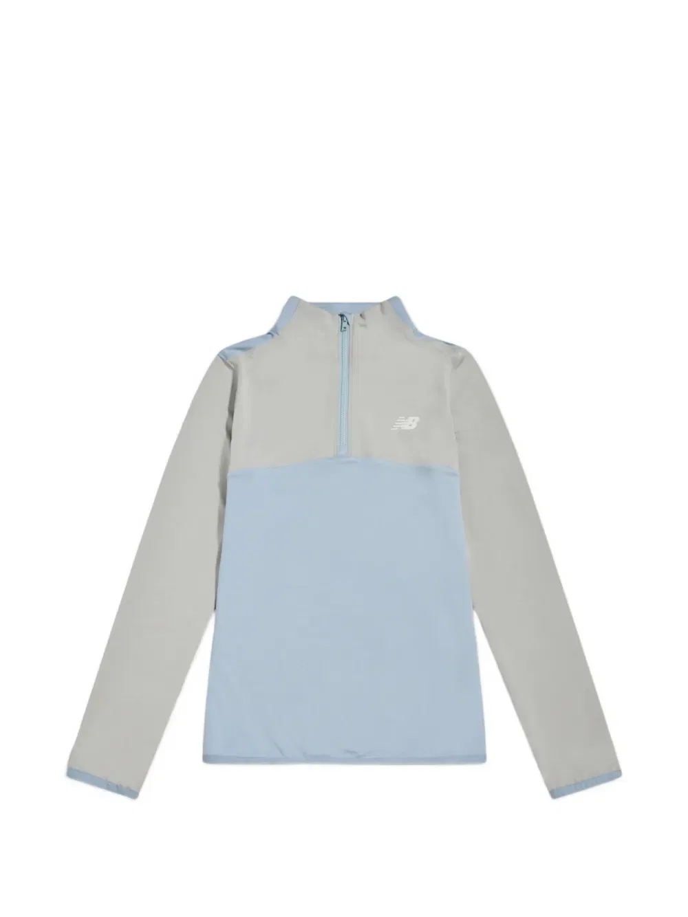 Толстовка на молнии с цветовыми блоками New Balance Kids, серый