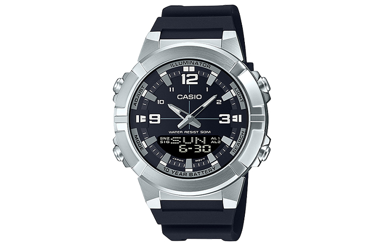 

Мужские молодежные черные часы AMW-870-1A CASIO