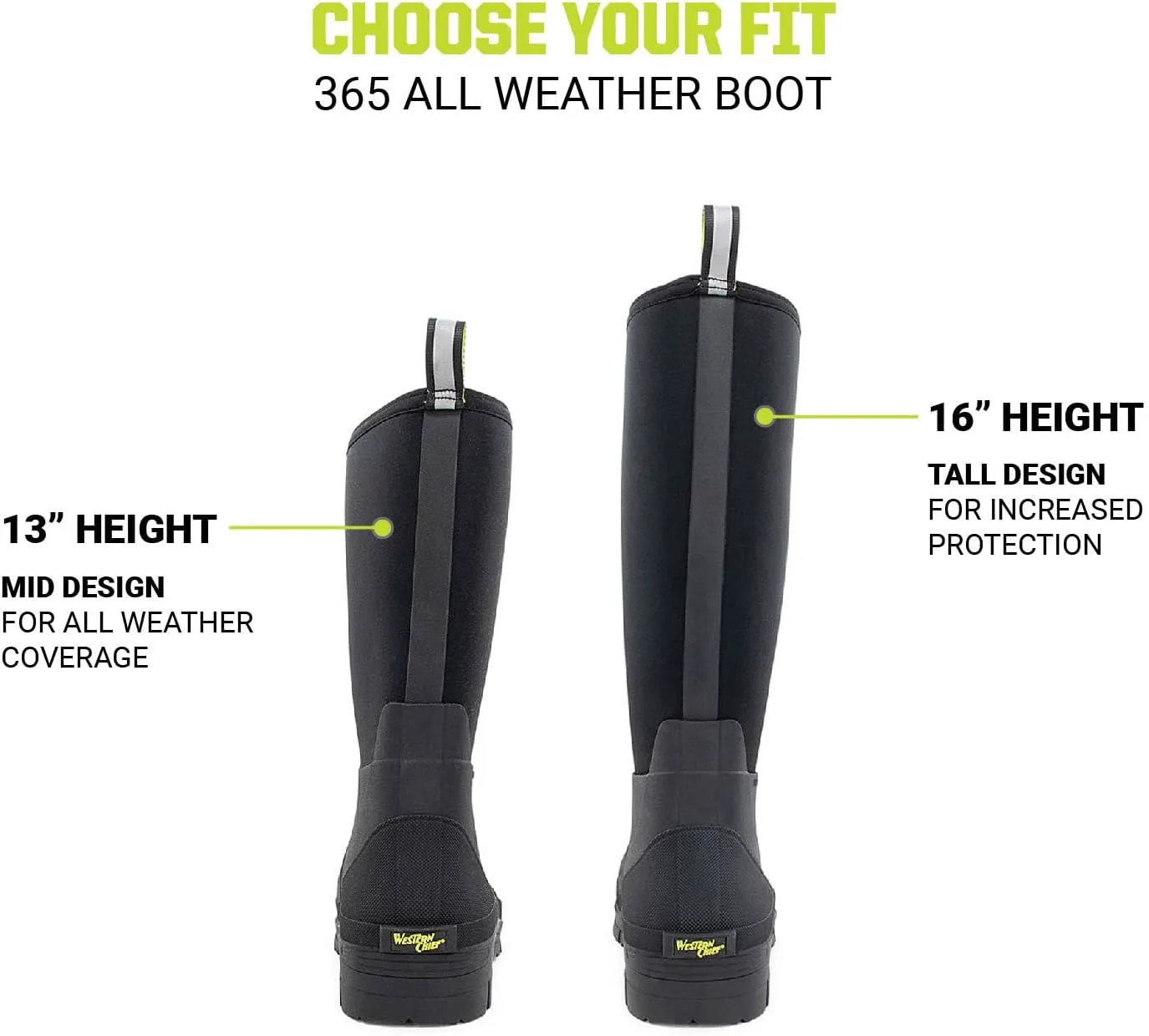 Унисекс зимние ботинки Western Chief 365 из неопренa для мужчин и женщин - морозоустойчивые, бесшовная водонепроницаемая резина, противоскользящая подошва, обувь для активного отдыха в любую погоду — фото 3