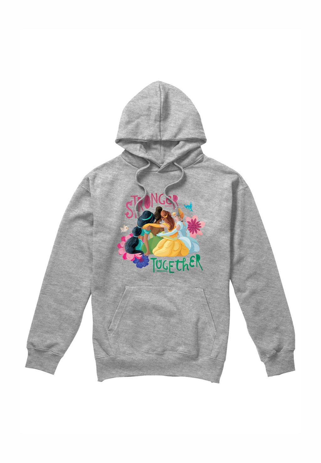 

Толстовка DISNEY PRINCESS STRONGER TOGETHER WITH JASMINE TIANA BELLE Disney, серый