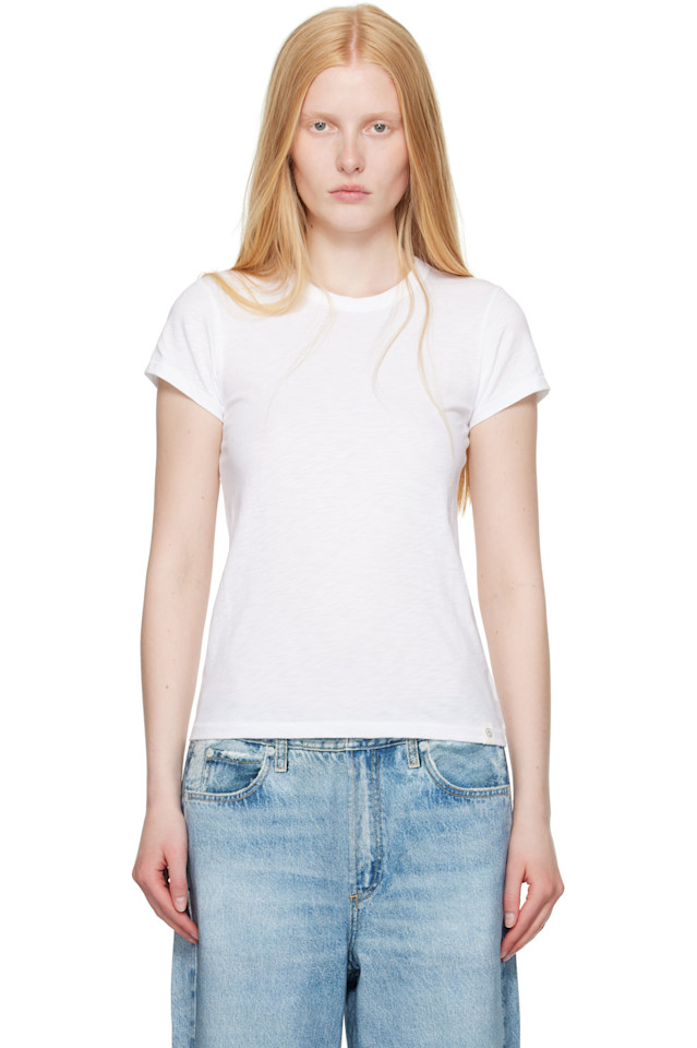 

Футболка с эффектом утолщённых нитей Slub Rag & Bone, белый